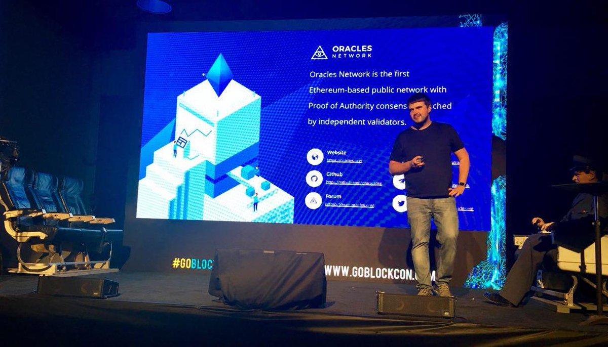 poanetwork's tweet photo. Live from #blockcon2017: @barinov is presenting #OraclesNetwork! Go, Igor! https://t.co/DdFw8YjKiX