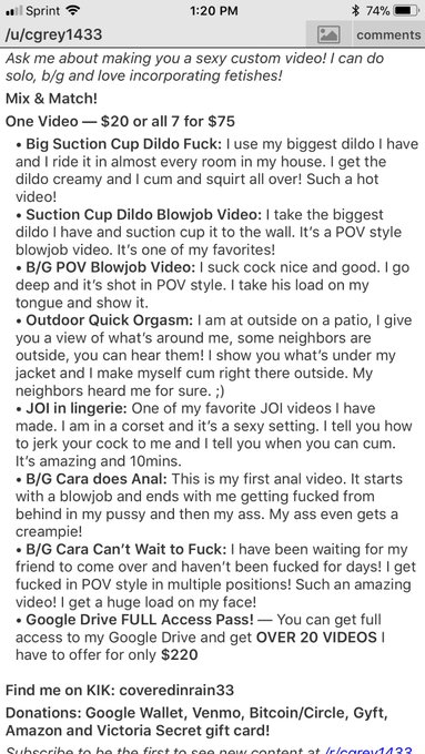 For today only! ⚡️Flash Sale!⚡️ 7 videos for $75, 20+ video bundle for $220 or one vid for $20! 😈💋 https://t<a href="/tag/manyvids"class="tags"><span>#manyvids</span></a>