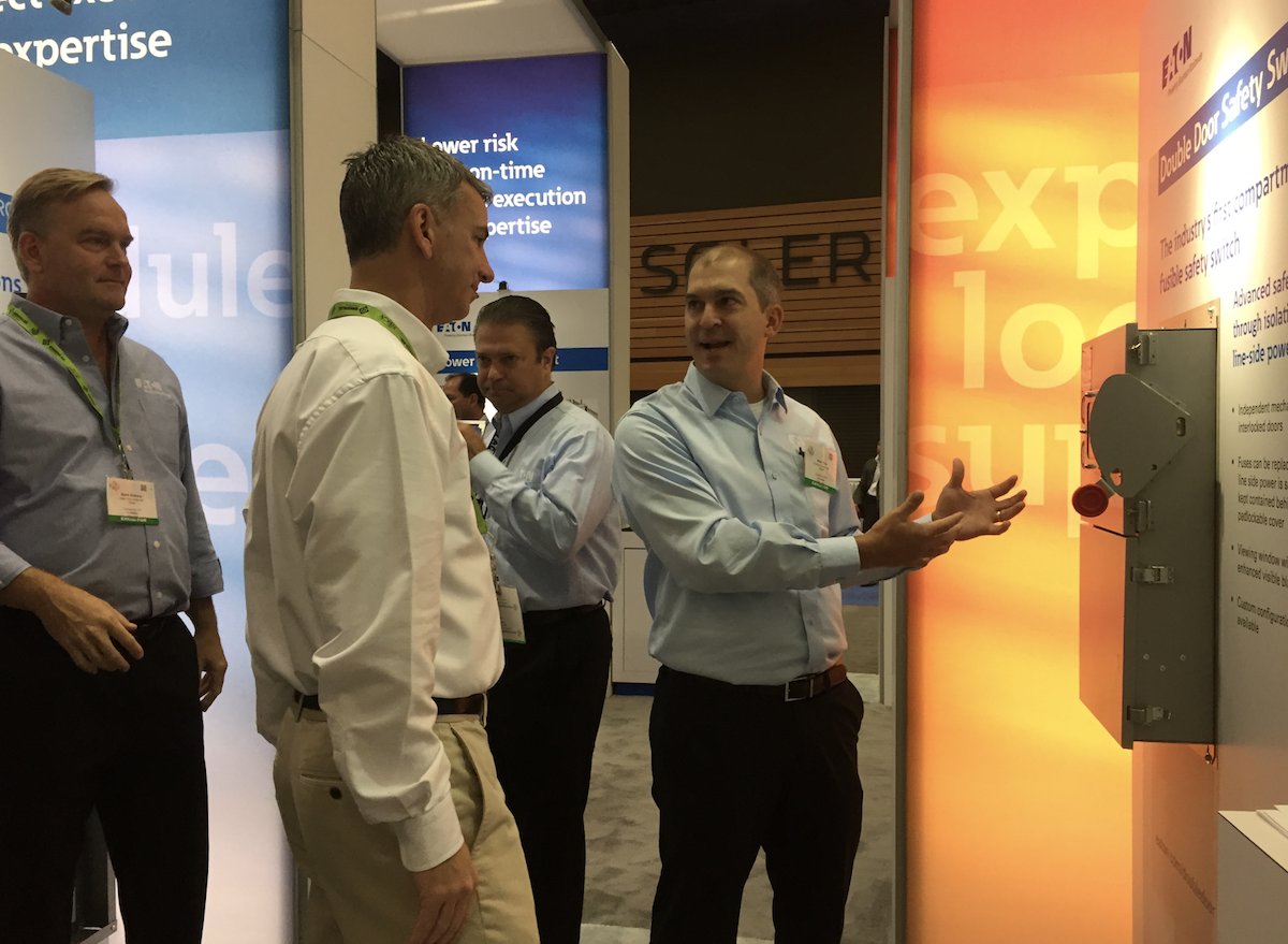 ETN_Electrical's tweet photo. . @tEDmagazine exploring our latest lighting control and safety switch solutions today at #NECA17 #EatonLive https://t.co/YBfGva8osg
