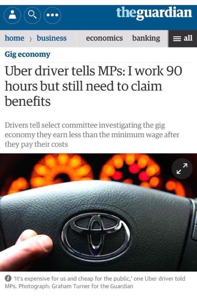 brianbarou's tweet photo. @RachelReevesMP @TheEconomist Tories have allowed Uber &amp; alike to regulate themselves  &amp; look what it's lead to! #UberIsATaxFiddle #FundPublicServices #UberDeadEndJob4All https://t.co/FugNEmxCTA