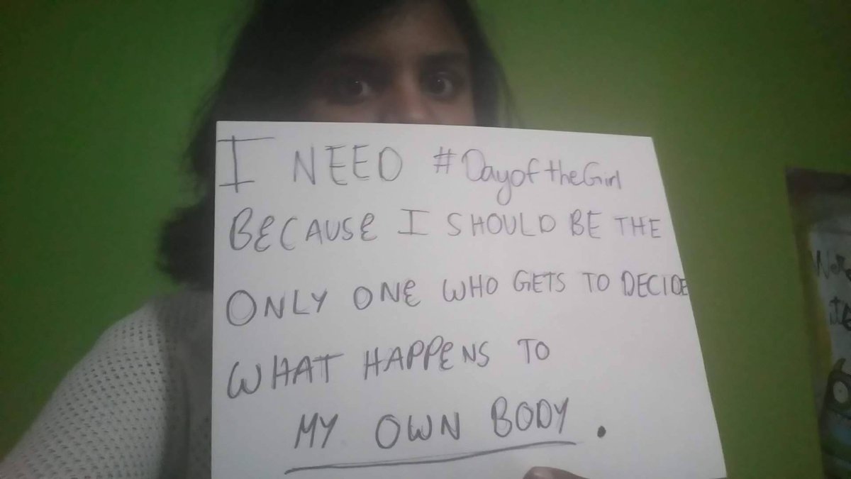 This is how action team member @BhavRavala is supporting #dayofthegirl! Get excited for the International Day of the Girl tomorrow!