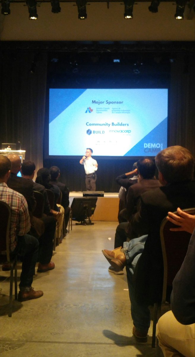 Our <a href="/LeadSift/">LeadSift (a Foundry Company)</a> rockstar George killing it at <a href="/DemoCampHFX/">DemoCamp Halifax</a>!!! Loved the energy...