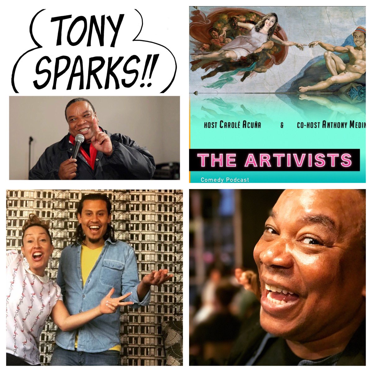 artivistsradio's tweet photo. This Thursday October 12th 2017 #theartivists will be interviewing the #godfather of #sanfrancisco #standupcomedy Tony Sparks! https://t.co/ASo8kO9m54
