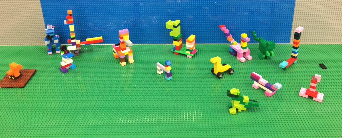 Today we created dinosaurs from Lego. We worked with our grade 6 reading Buddies! Fantastic designs! <a href="/HarrowHawksWSD/">Harrow Hawks WSD</a> #harrowlearns