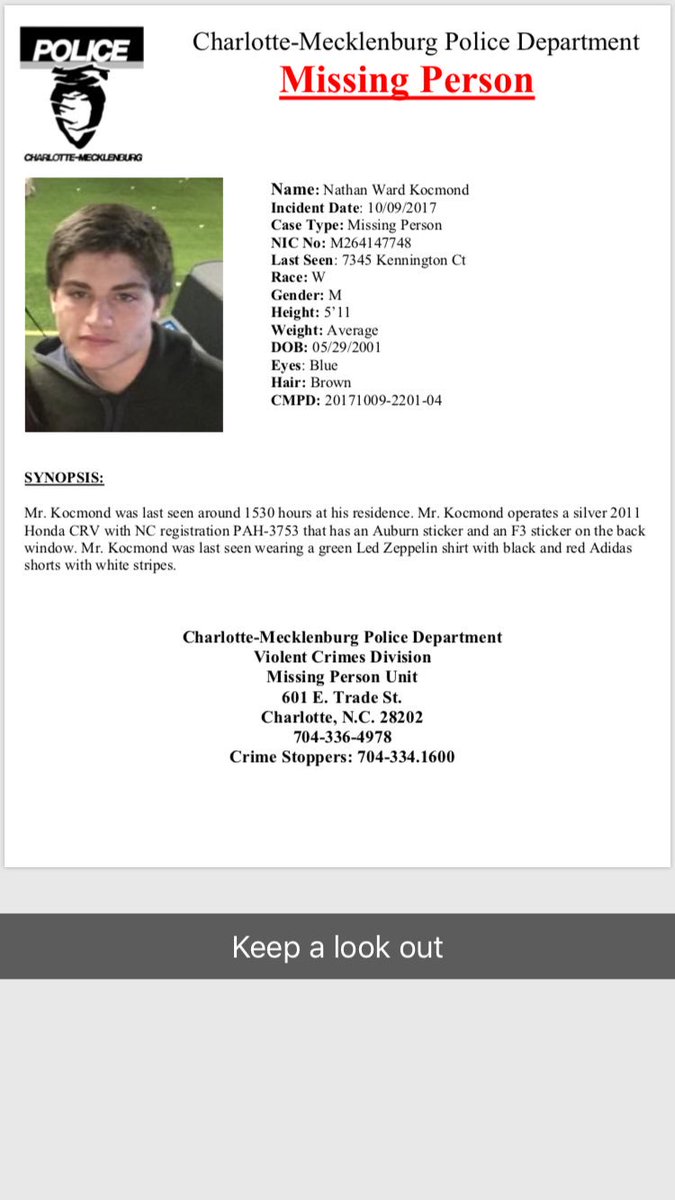 Carson_Fink's tweet photo. Keep a look out for Nathan Kocmond.. Been missing since 10/9 https://t.co/URpUTVog1q