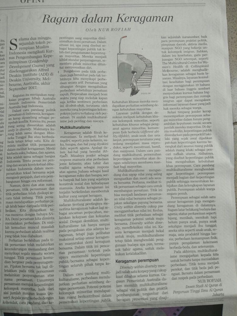 n_rofiah's tweet photo. Tulisanku di Kompas hari ini ttg Australia. Smg manfaat! #dubesaustralia #konjenaustralia #australiaawards @S_Akbarzadeh @gregjamesbarton https://t.co/kIgD6kX1a4