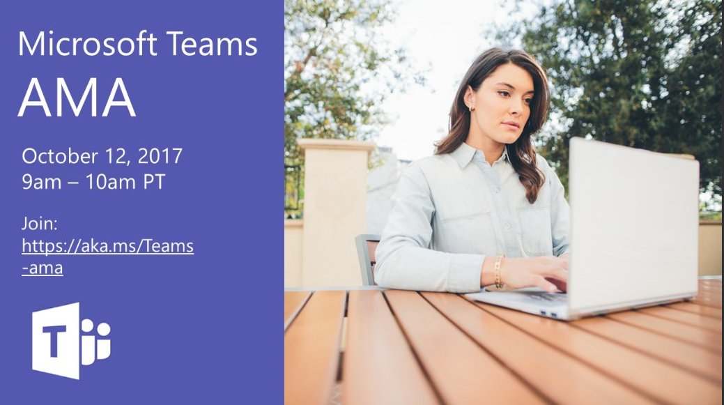 Less than two days away: The <a href="/MSTCommunity/">Microsoft Tech Community</a> #MicrosoftTeams AMA event is not to be missed! aka.ms/Teams-ama #Office365
