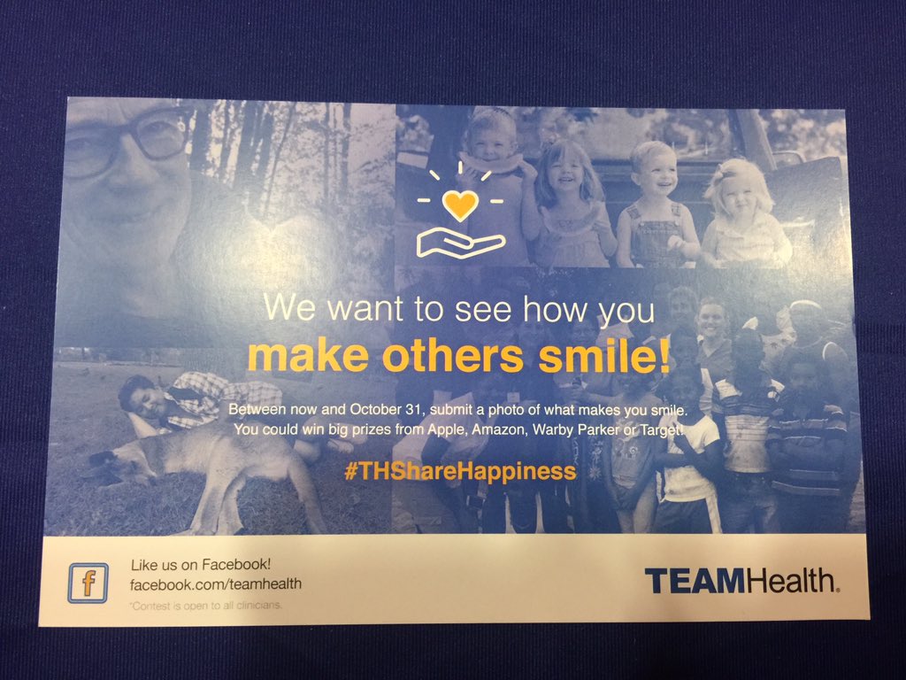 AimeeAd10's tweet photo. What makes you smile? @teamhealth #OhioACEP17 https://t.co/KEOJHot18h