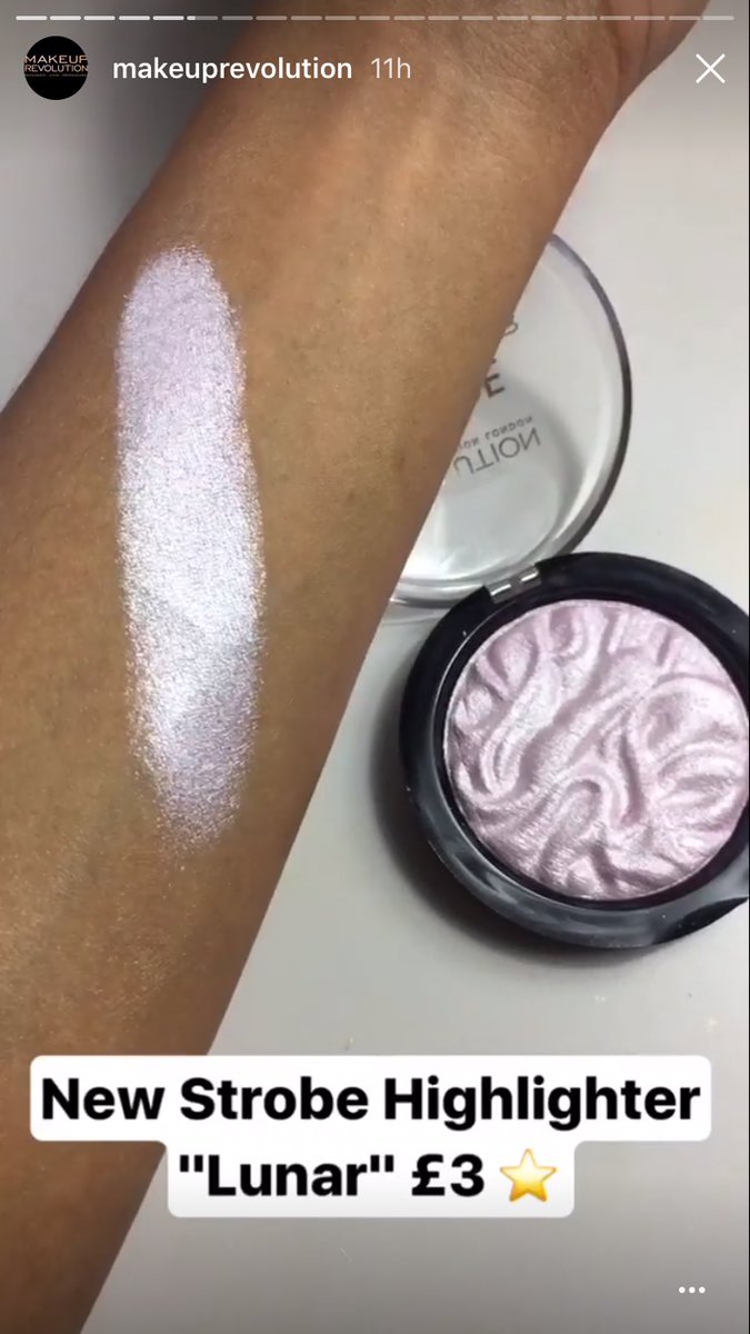 Swatches Of New Makeup Revolution Strobe Highlights In Supernova