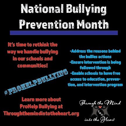 MindtoHeart's tweet photo. #ProHelpBullying #TMH #NationalBullyingPreventionMonth https://t.co/u8J9miRVNR