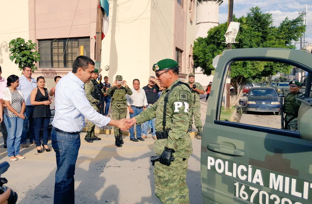 JuanGlz13's tweet photo. Hoy recibimos a efectivos de la policia militar que estarán destacamentados en el #MegaCuartel instalado en #SanPedro. https://t.co/mqG5qPkhXb
