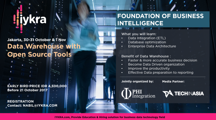 TechinAsia_ID's tweet photo. Mau belajar banyak tentang Business Intelligence? Ikut workshop dari IYKRA. Daftar ke nabil@iykra.com https://t.co/L3PMpIBCxU