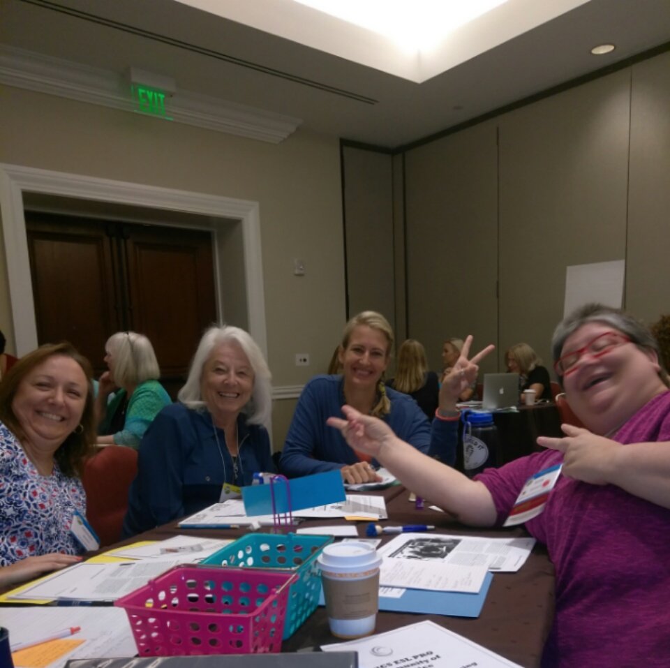 wilsonpamelajo's tweet photo. Day 1:  Much fun+learn in this pre conf session. #SoFL team #FLESLPRO #Adultedu Developing Today's Contextualized ESOL Instruction #ACEFL17 https://t.co/NwdvWO24vU