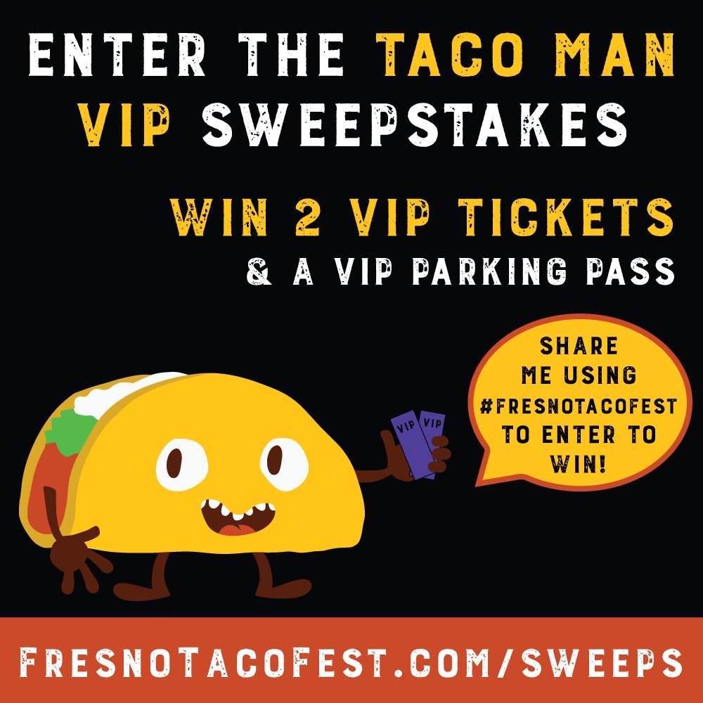 FresnoTacoFest's tweet photo. Follow @FresnoTacoFest and share Taco Man using #FresnoTacoFest to be entered to win!
Tix: https://t.co/PbItpmGBFe https://t.co/LWGpDrG4bo