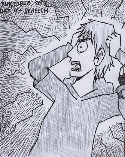 TiredPuppeteer's tweet image. #inktober Day 9 - Screech (a day late!!). #inktober2017 #puppetocs Also including Optober - Whisper