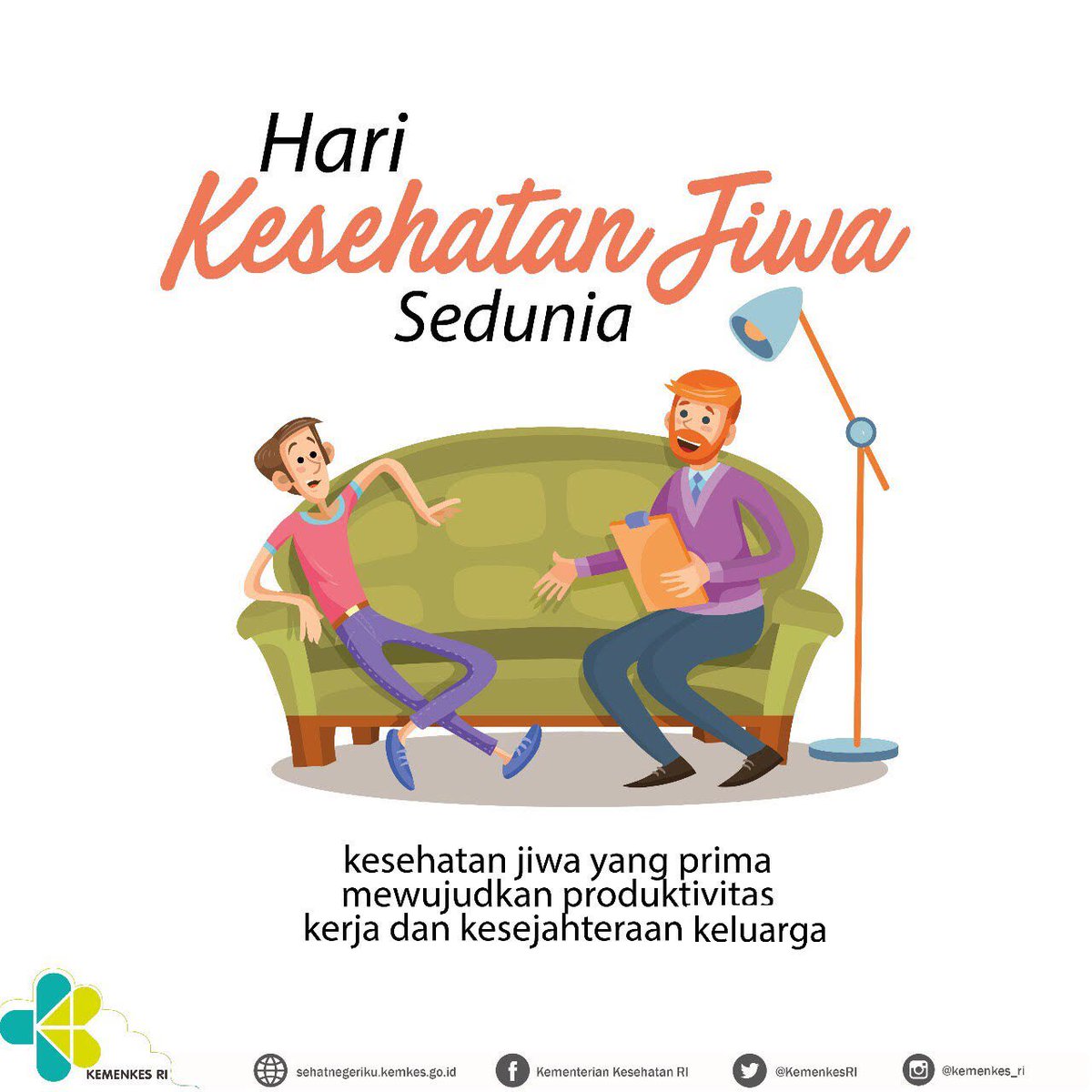 KemenkesRI's tweet photo. Kemarin pada 10 Oktober diperingati sebagai Hari Kesehatan Jiwa Sedunia π. Mari jaga kesehatan jiwa untuk masa depan yg baik #HKJS2017 https://t.co/GR8FkSYscg