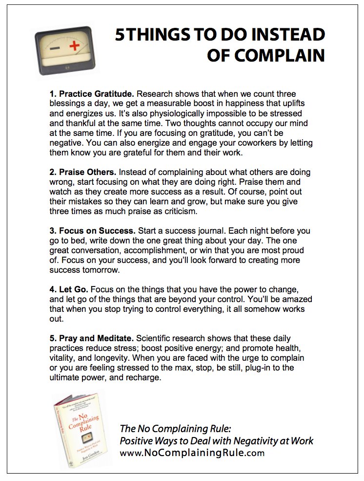 JonGordon11's tweet photo. 5 Things to Do Instead of Complain https://t.co/XDbHGHEqdP