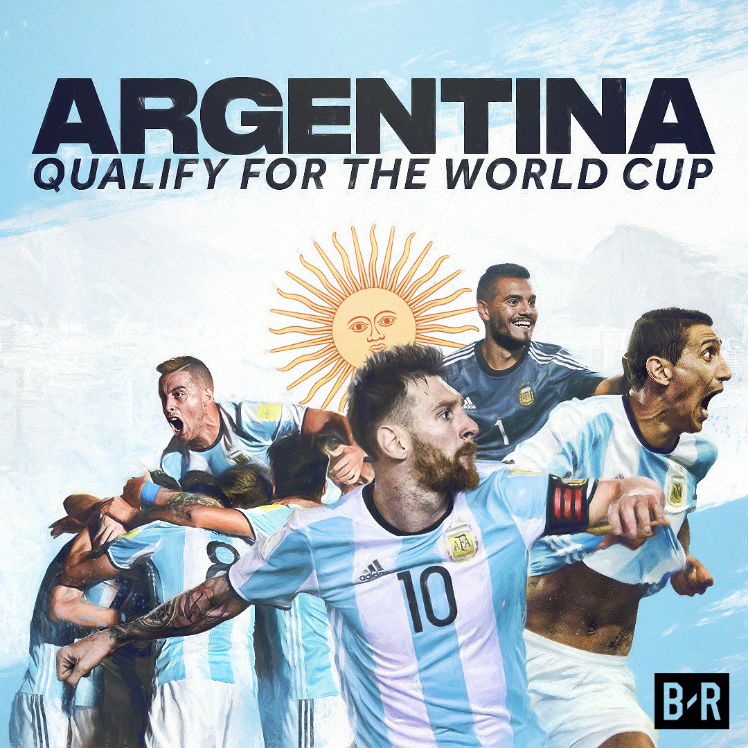 BleacherReport's tweet photo. Messi's hat trick sends Argentina to the World Cup! https://t.co/avGBbP4Rmj