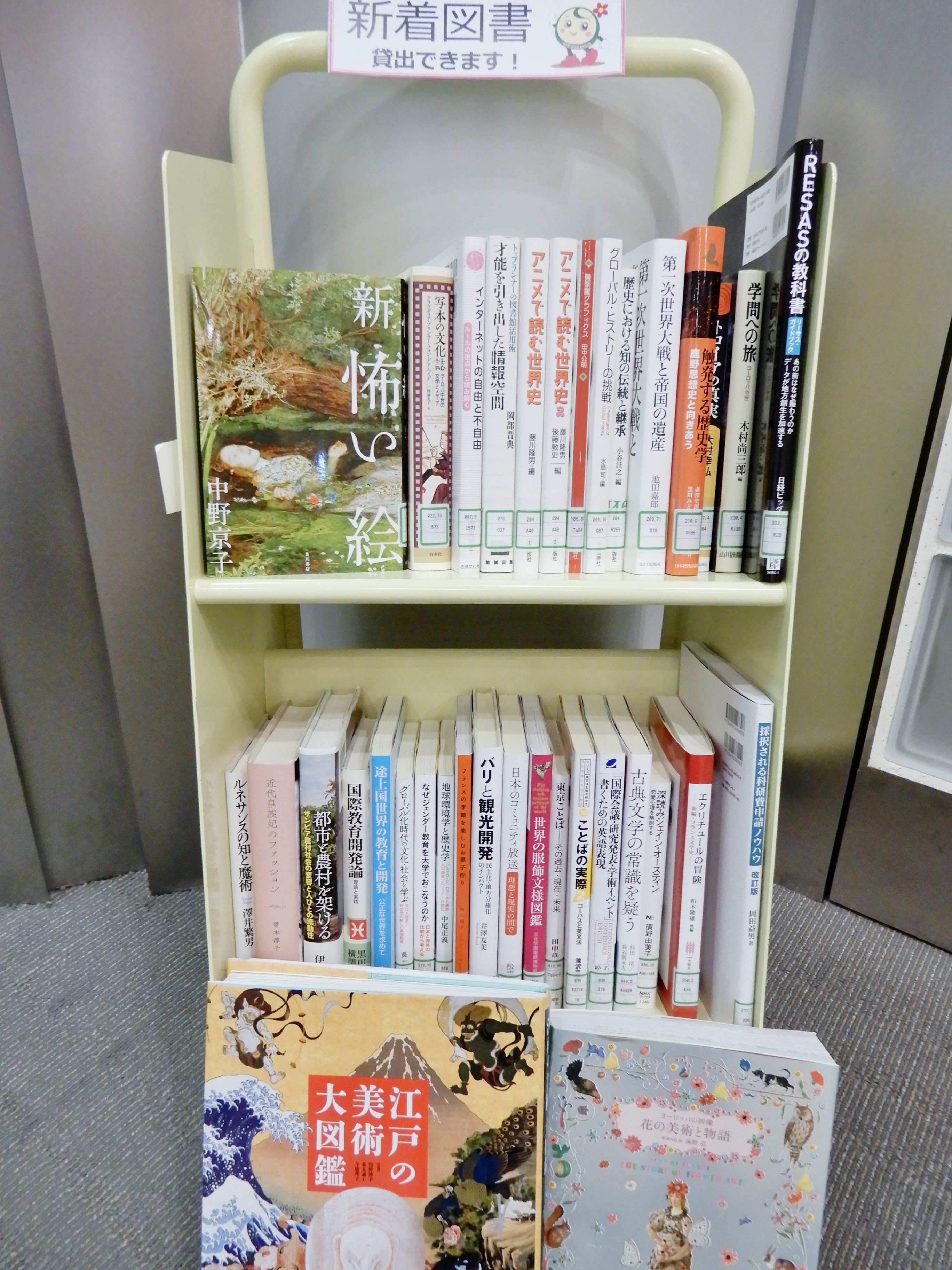 大妻女子大学総合情報センター図書館 No Twitter 千代田校 新着案内 9 14 10 10 アニメで読む世界史 4 9 1 2 新 怖い絵 723 N39 4b 江戸の美術大図鑑 702 15 E242 など 一覧はこちら T Co Oik0wmhutu T Co