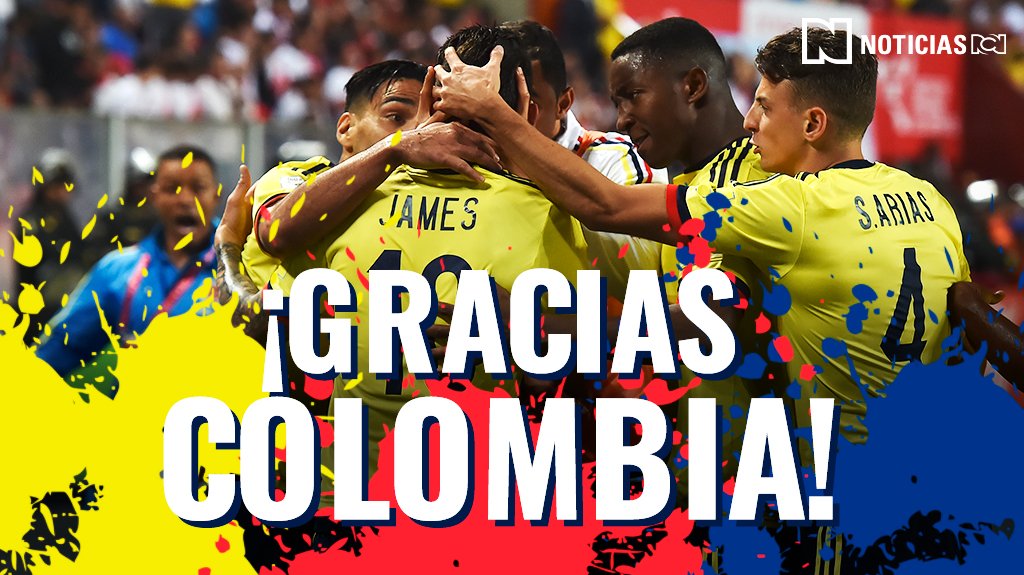 NoticiasRCN's tweet photo. 🇨🇴🇨🇴 

¡Estamos en Rusia 2018! Colombia clasificó cuarto en la tabla https://t.co/2mTR85W3zy https://t.co/QgfhEXLLtV