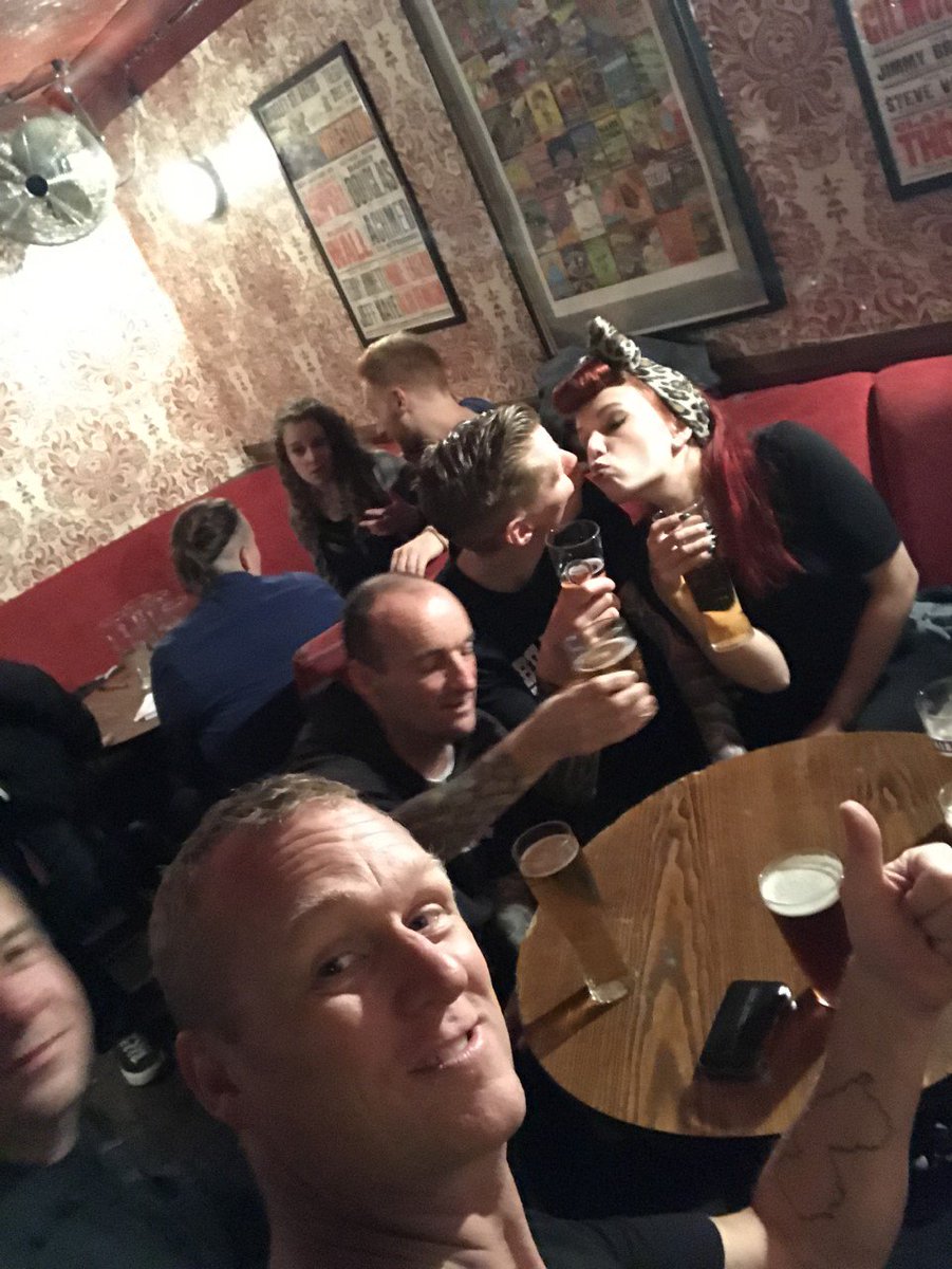 THE ATTACK (@theattackfl) on Twitter photo Great night in #Bristol w/ <a href="/Bustershuffle/">BusterShuffle</a> <a href="/SkinnyLister/">Skinny Lister</a> & John from Death or Glory Promotions #tourlife #pints #punkrock #UK #punk Great night in #Bristol w/ <a href="/Bustershuffle/">BusterShuffle</a> <a href="/SkinnyLister/">Skinny Lister</a> & John from Death or Glory Promotions #tourlife #pints #punkrock #UK #punk
