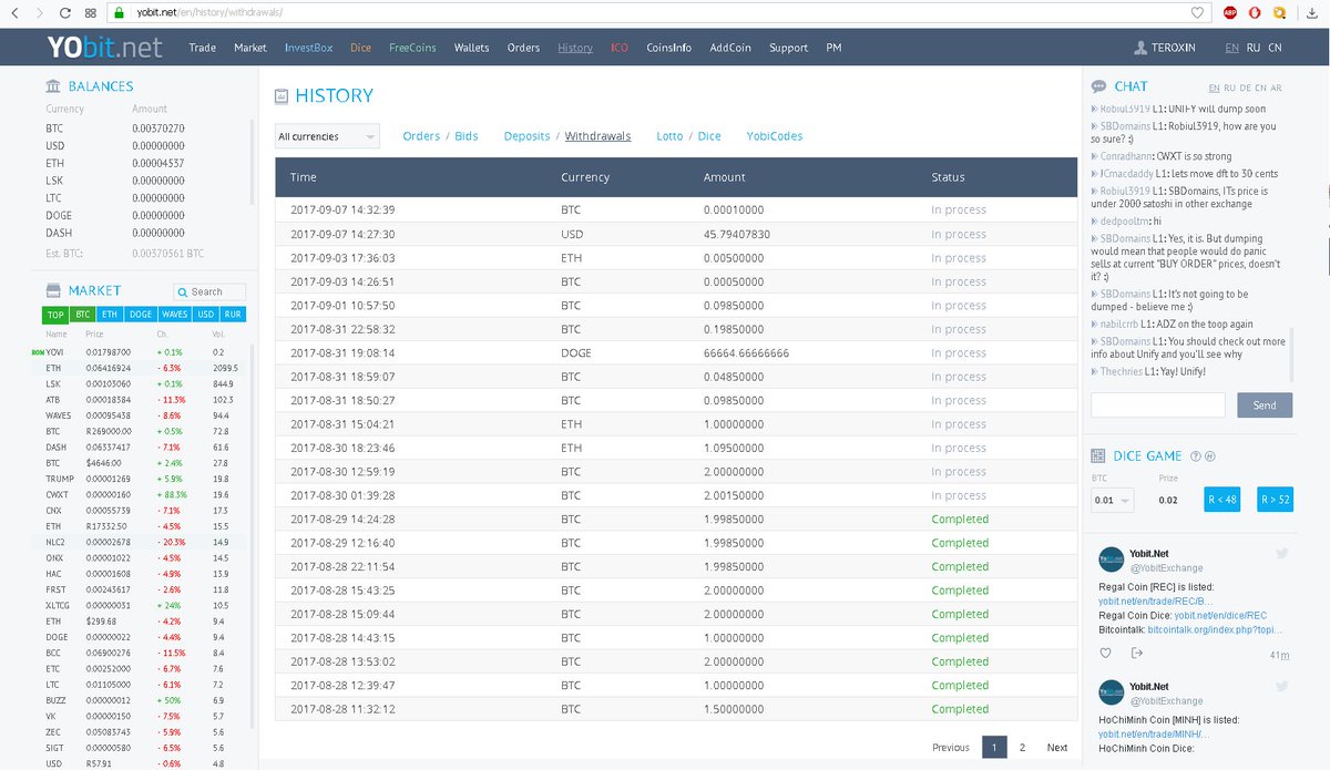 Yobit Net Hochiminh Coin Minh Is Listed T Co Uwvmi4lqhg Hochiminh Coin Dice T Co 4kxmlu3qek Bitcointalk T Co Axmctx4cfk