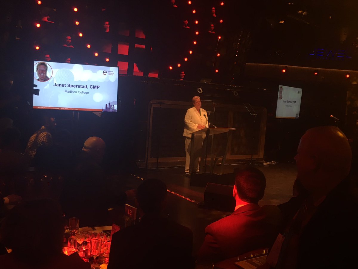 "Being inducted to <a href="/EventsCouncil/">Events Industry</a>'s #HallofLeaders brings a tsunami of love" congrats @jsperstad !! #IMEX17 #VegasStrong #passion4education