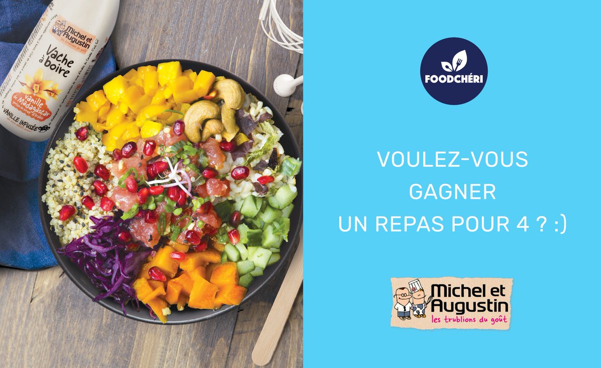 🏆 [JEU-CONCOURS] Taguez 3 de vos collègues pour tenter de remporter un repas pour 4 @Michel_Augustin x FoodChéri. On tire au sort soon 🍱🍪🥛😋!