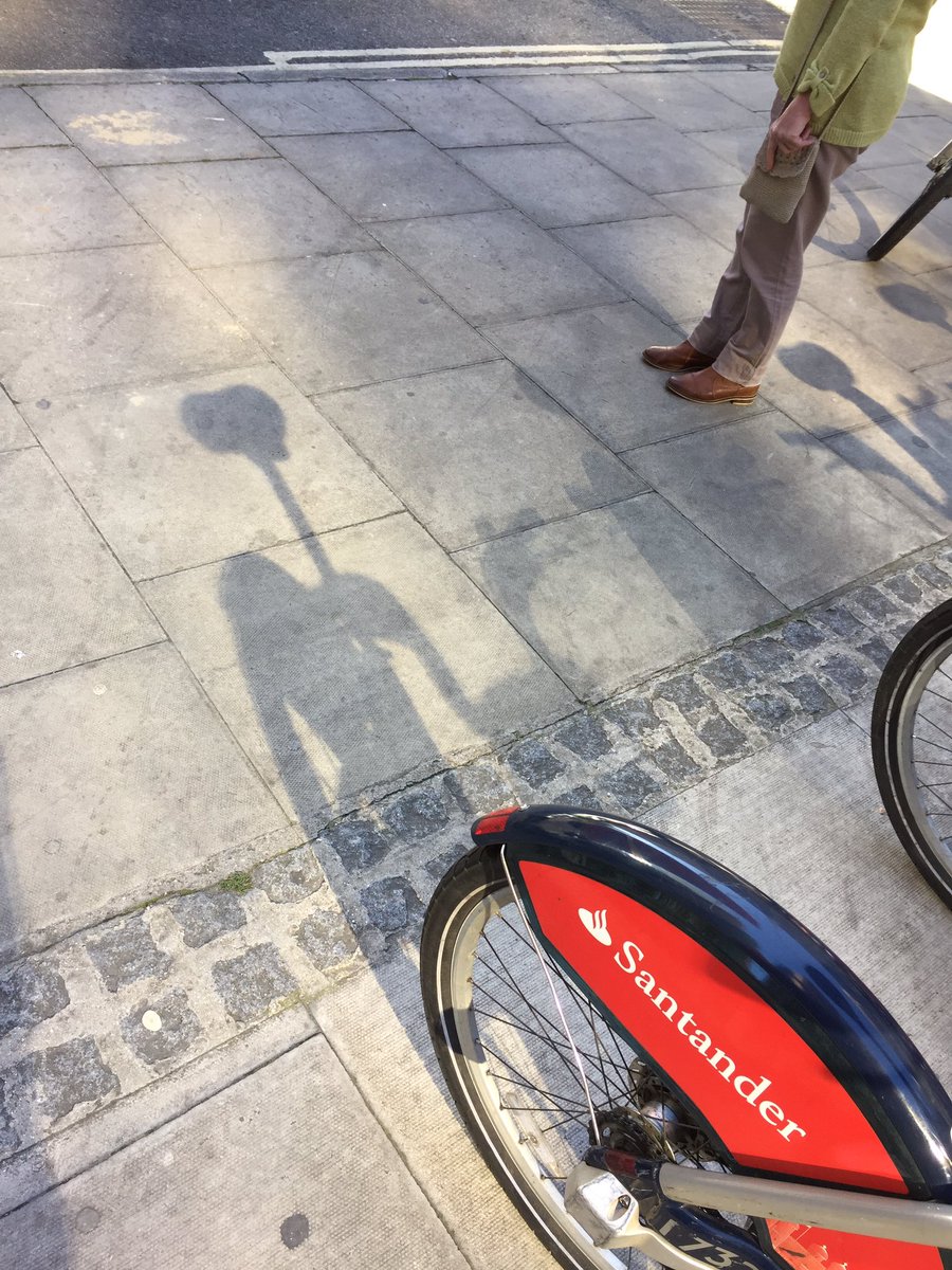 Boris bikes now cast shadows that look like characters from 80s movies. can't decide if this one is ET or Johnny5 from Shortcircuit. #london