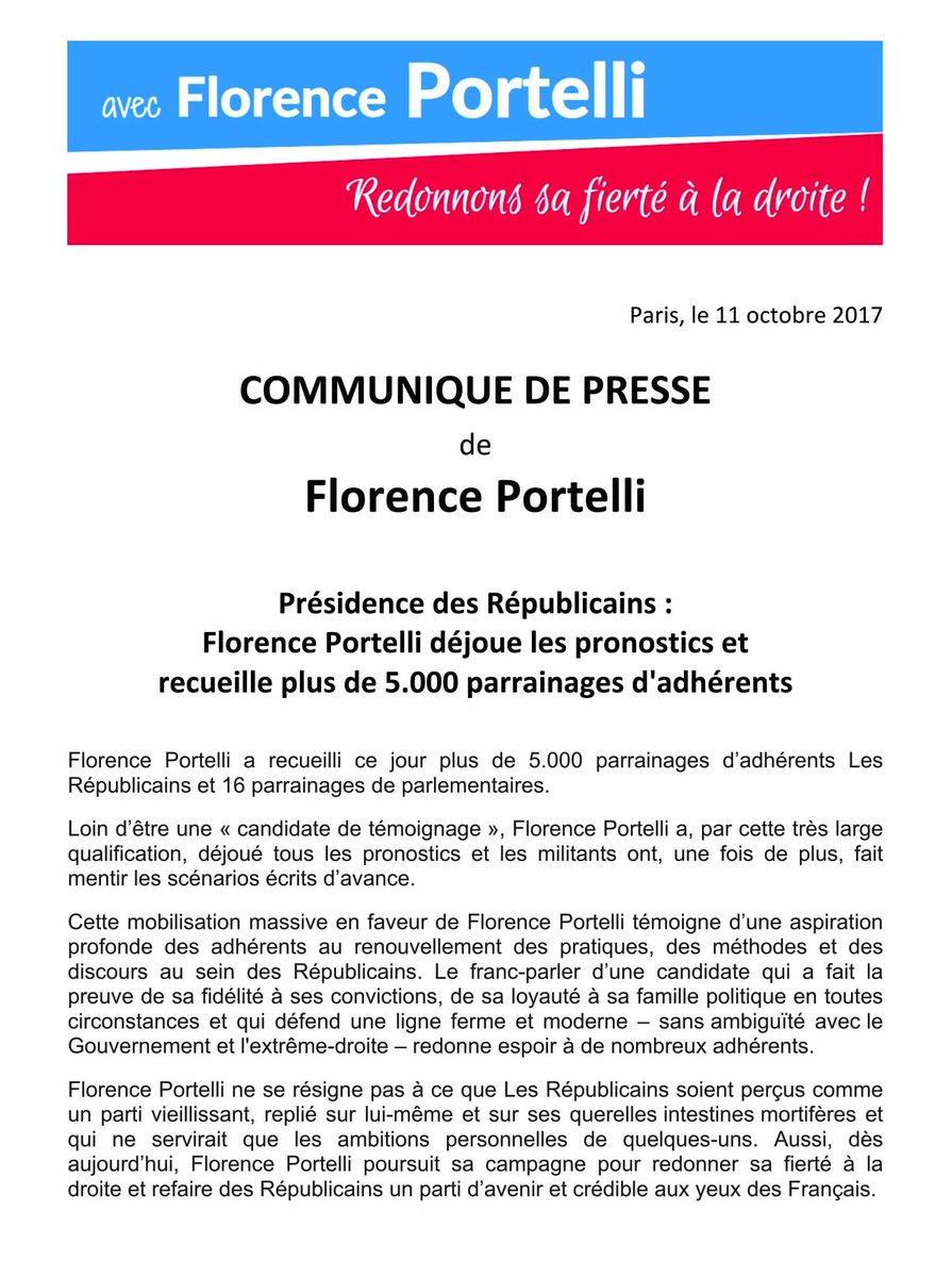 FloPortelli's tweet image. Merci à tous les adhérents, parlementaires et élus locaux qui me font confiance. Big up spécial pour mon équipe de campagne ❤ #PresidenceLR