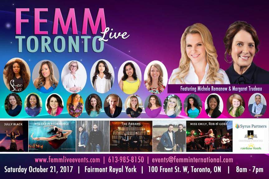 So excited to be asked to perform at FEMM Live Toronto. An amazing event with empowering speakers! #femaleempowerment #FEMMLiveTO
