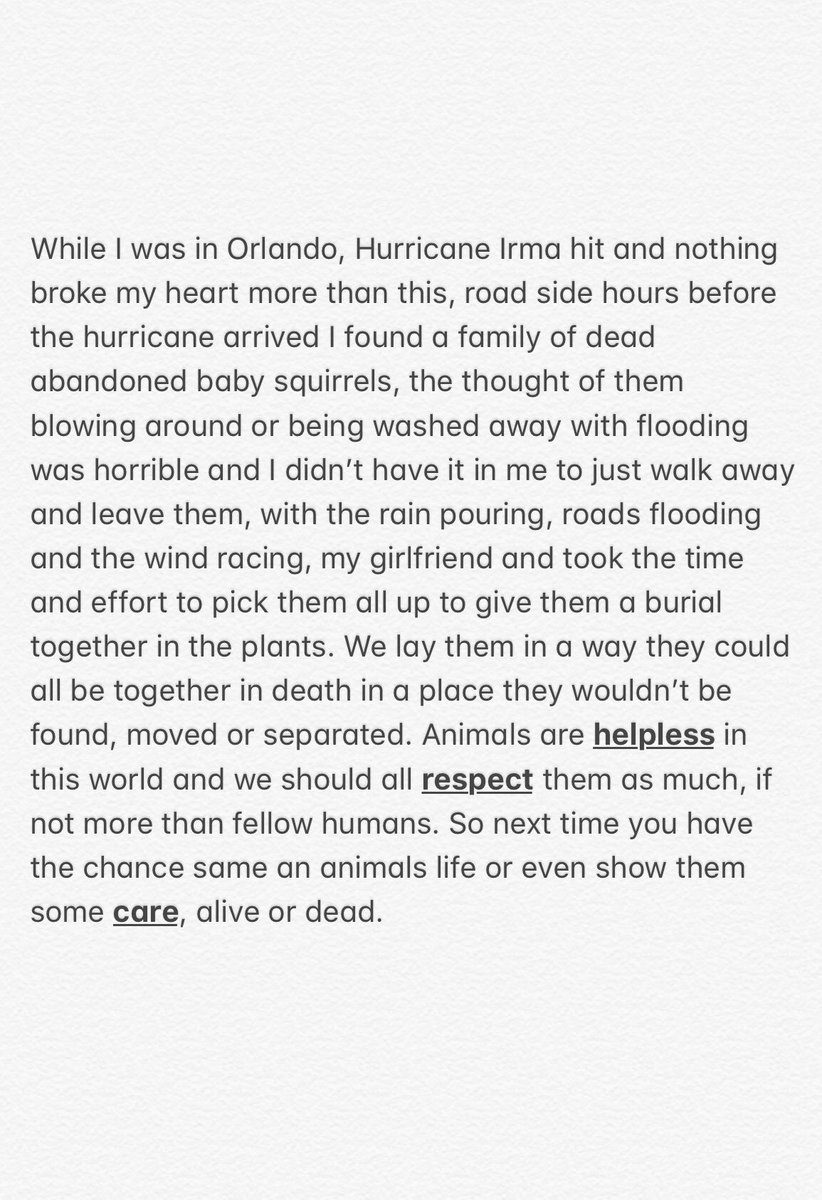 VisualAndrews's tweet photo. Please take a minute to read my heartbreaking #HurricaneIrma story and take in the message it conveys. #RespectEverything https://t.co/9gfdf2i3vr