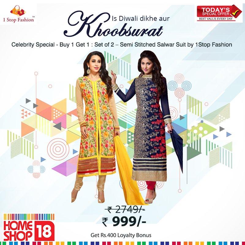 homeshop18 salwar suits party wear suits
