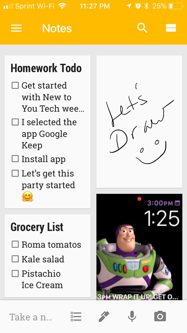 JamillahBoyd's tweet photo. I’m officially in love 😍 with my week 4 new tech. @GoogleKeep has me speechless. It’s awesome!! #MUEmTech https://t.co/NU1wB42T4W