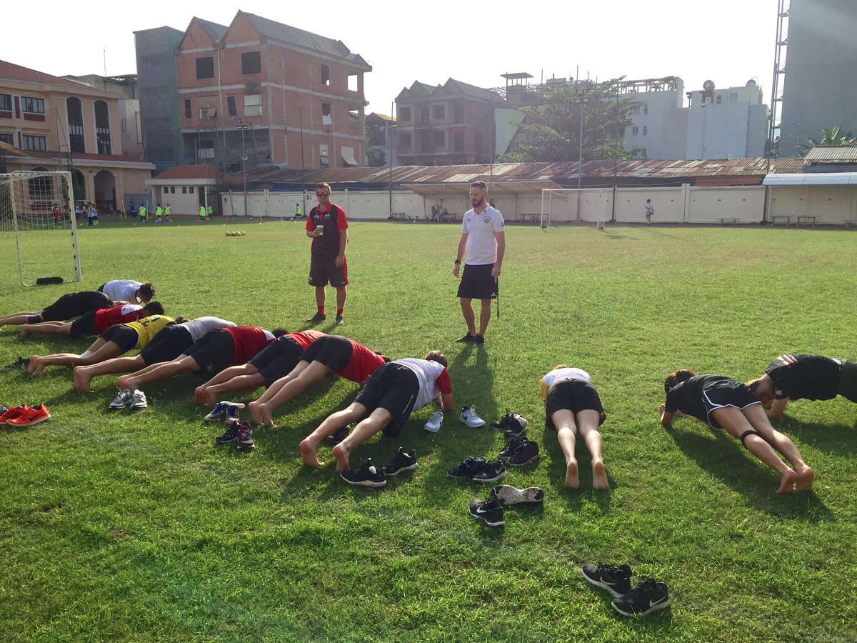 BISHCMC_PE's tweet photo. Serious business at @FOBISIA1 training today. Finishing a stair sprint session with the sandpit of doom #bishcmc #sweatfest #lactichell https://t.co/7ouIc4NH0B