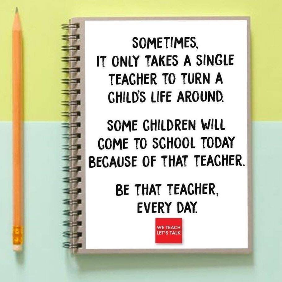 kellys3ps's tweet photo. Be that teacher! https://t.co/uUCvECmBc6