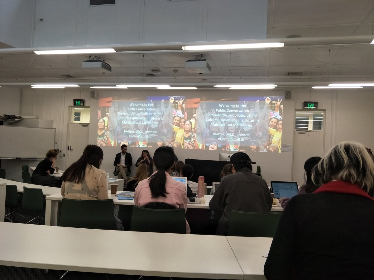 SGAUniMelb's tweet photo. @GI_Australien addresses the shifts it has taken through the years according to the political climate @CD_unimelb #CompOrCollab https://t.co/nXgW635eCe