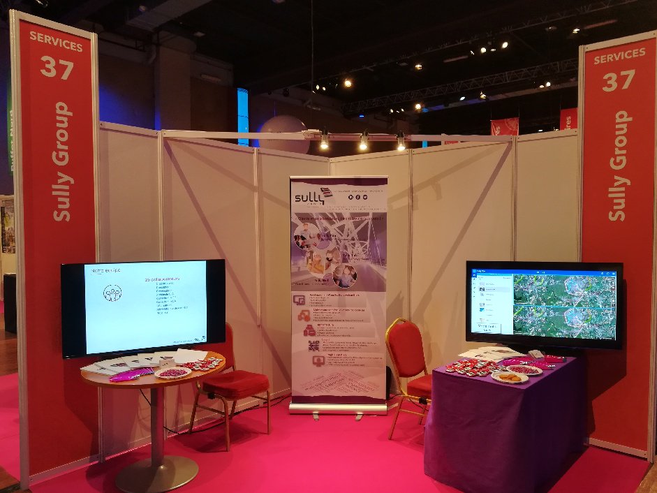 SullyGroup's tweet photo. #SIG2017 C'est parti !! @SullyGroup Stand n°37, on vous attend. @Esri_France #SullyRun https://t.co/Qn8SciECWu