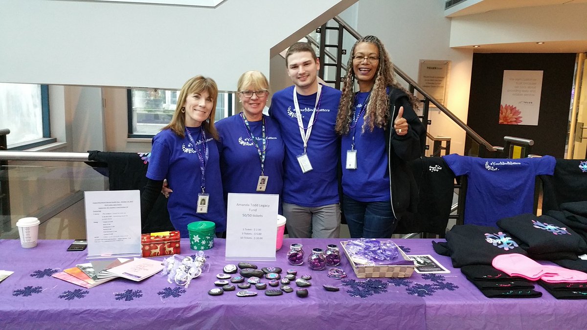 Nancy_McCurrach's tweet photo. #WorldMentaHealthDay #USWCares @TELUS @usw1944 @USW_District_3 unit to end the stigma #LightUpPurple2017 #maketodaypositive https://t.co/P6Vv6AdWUK