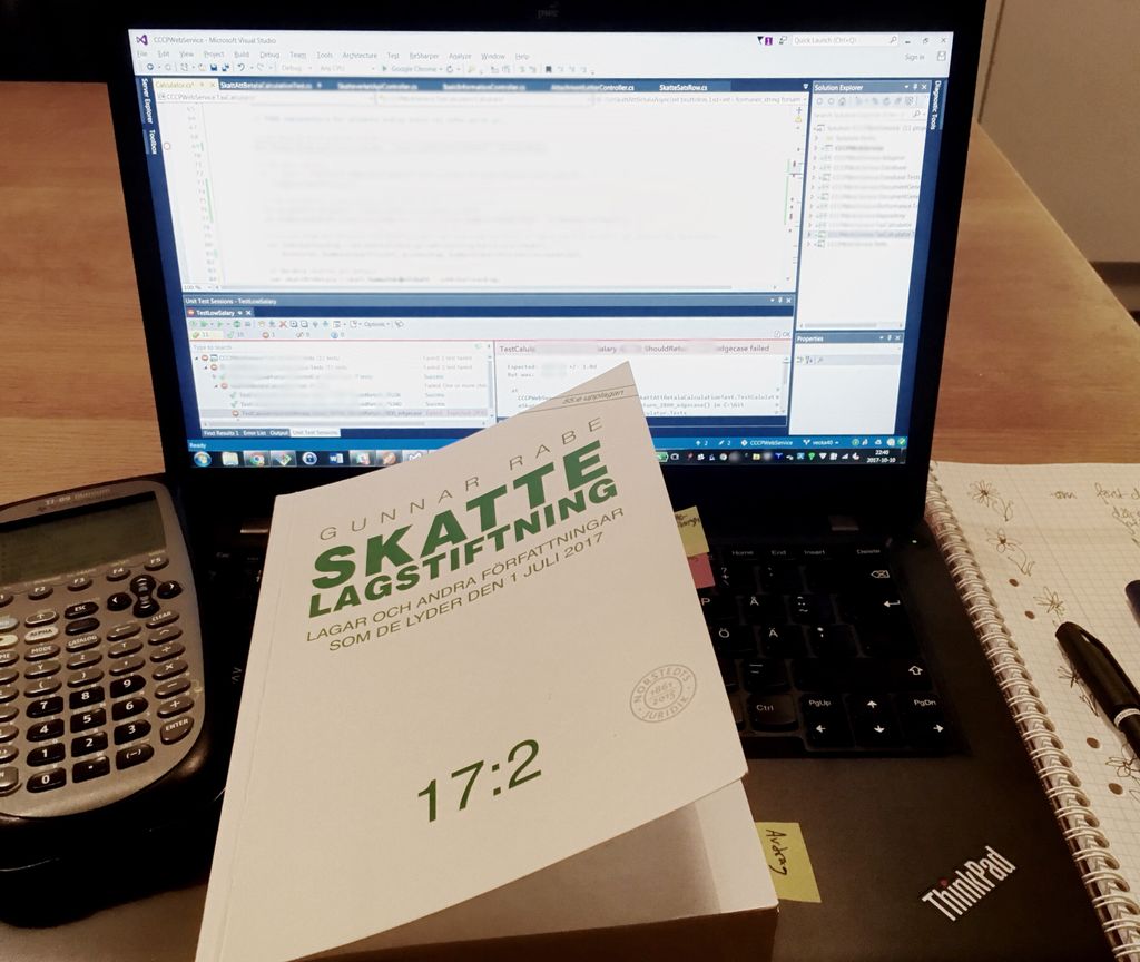 _flitig's tweet image. Here's what my work setup consists of nowadays. VS and a book on tax law. Anyone else think this dev thing feels kinda cross disciplinary? 😜