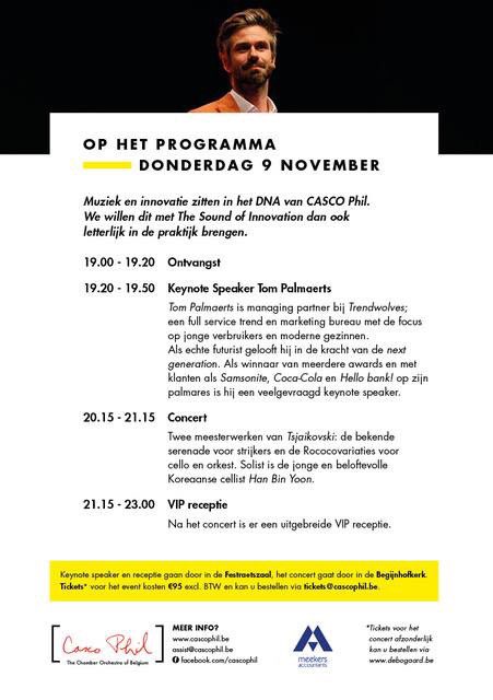 Casco Phil (@cascophil) on Twitter photo Op 9 november gaan we <a href="/sinttruiden/">Sint Truiden</a> voor The Sound of Innovation met <a href="/palmaerts/">Tom Palmaerts</a> en #Tsjaikovski Er zijn nog tickets! Info hieronder: Op 9 november gaan we <a href="/sinttruiden/">Sint Truiden</a> voor The Sound of Innovation met <a href="/palmaerts/">Tom Palmaerts</a> en #Tsjaikovski Er zijn nog tickets! Info hieronder:
