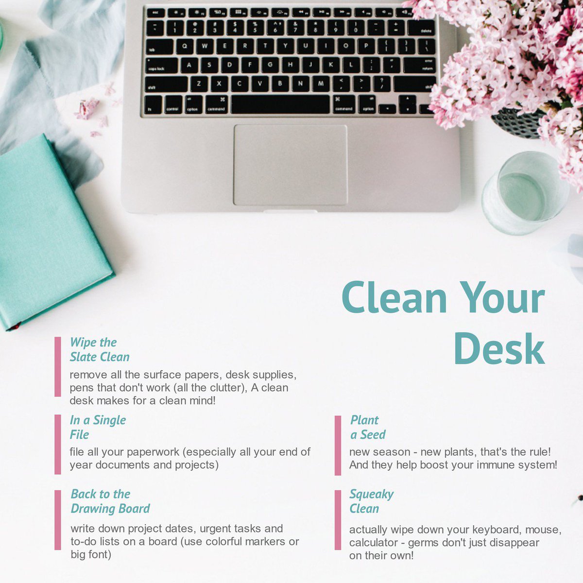 ovstudentaus's tweet photo. It's important to keep your desk clean. Some quick tips to do it. Let us know your tips also in the comments. https://t.co/mDQC9gTiuy