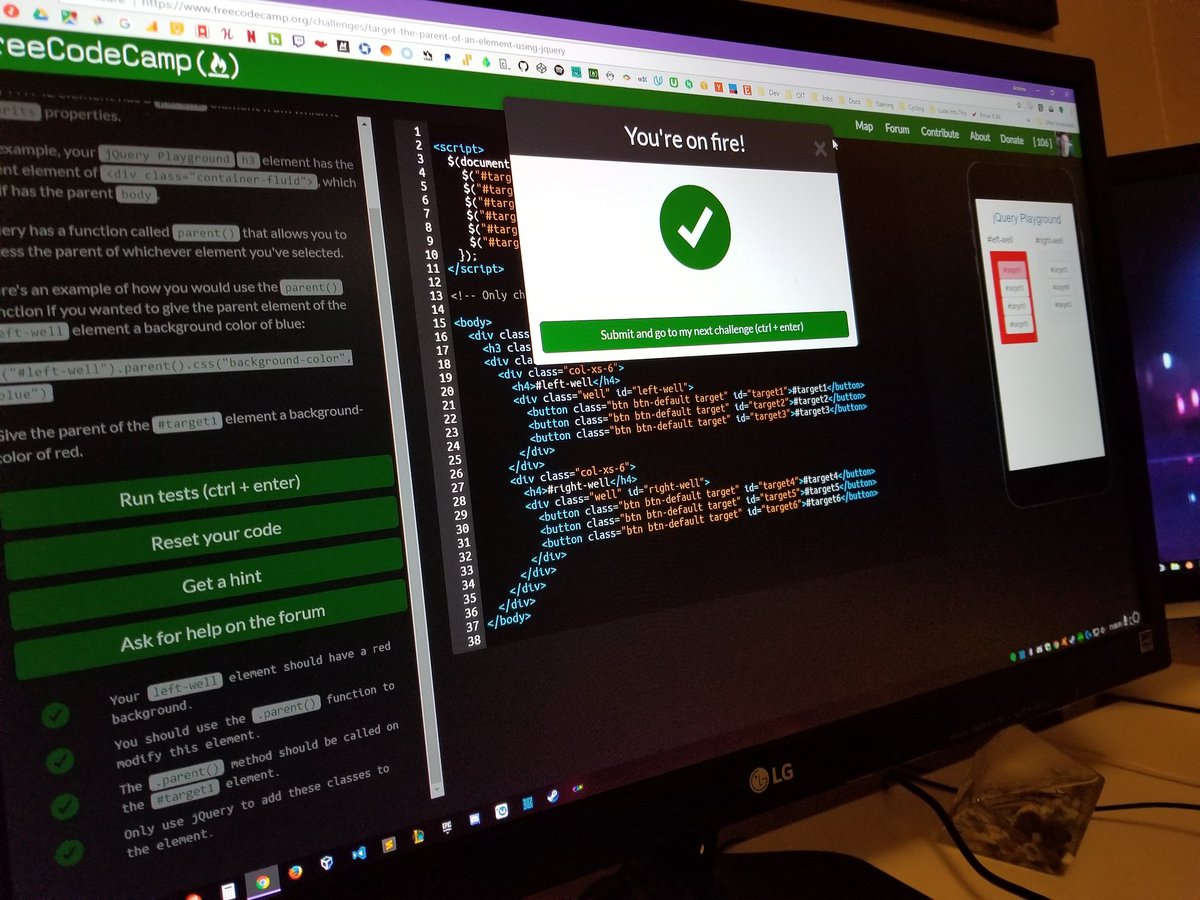 AndrewCoomes's tweet image. 159/365 jQuery review - been a while, forgot how convenient it can be.
#codeyearchallenge #day159 #jquery #freecodecamp #frontend