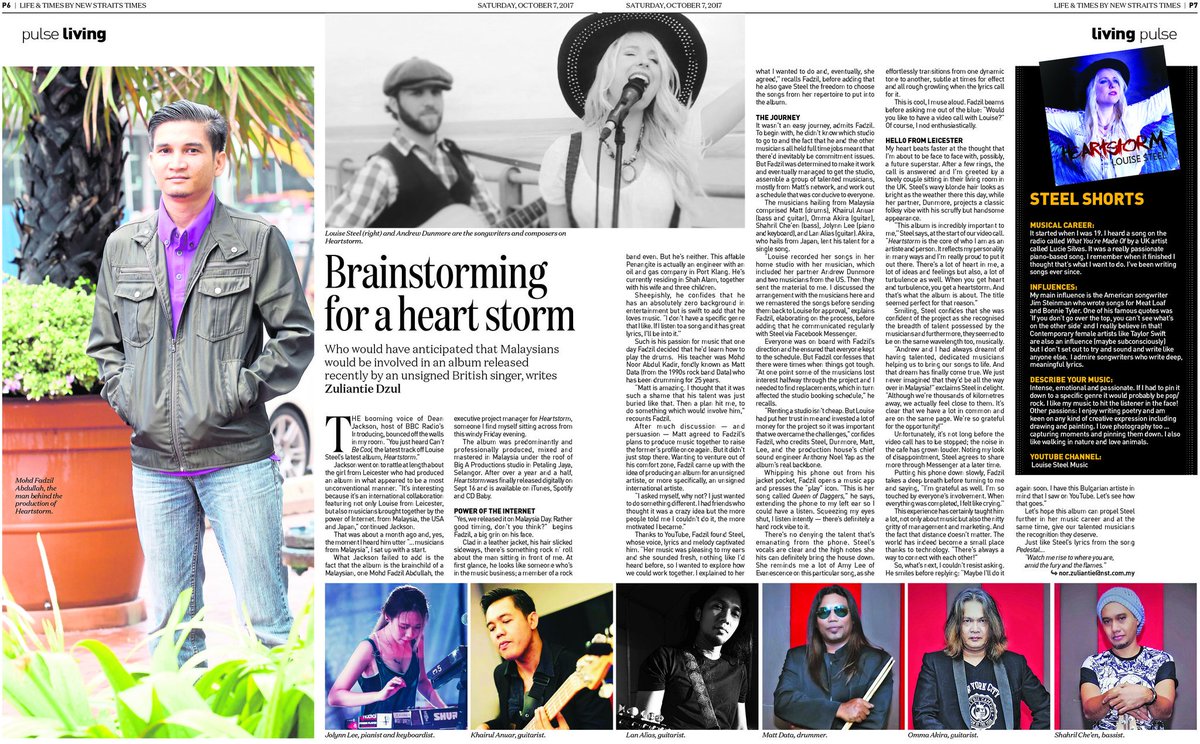 Great article about how my #newalbum #heartstorm came into the world with big help from Malaysian #musicians 🎸 🗺 🎶 #singersongwriter #rock