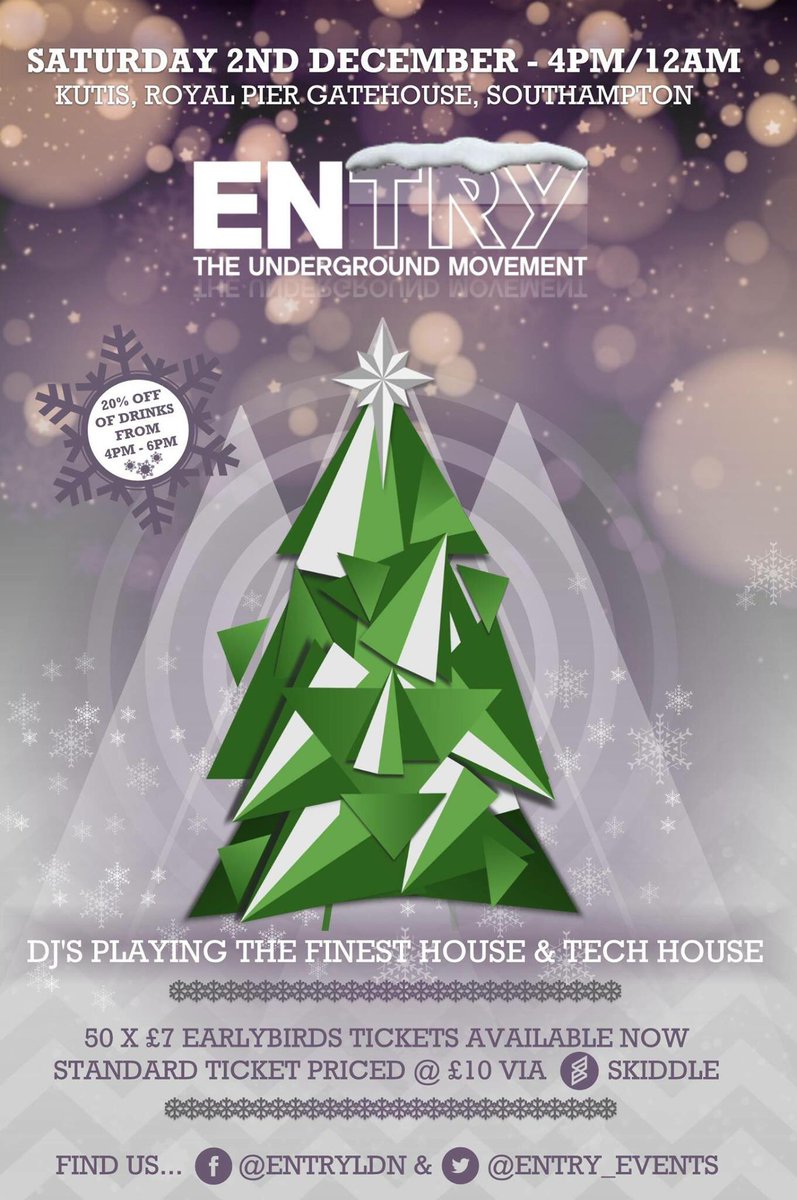 We couldn’t just let Xmas pass us by without one more party! Sat 2nd December come and join us @KutisRestaurant #house #techno #snow #xmas
