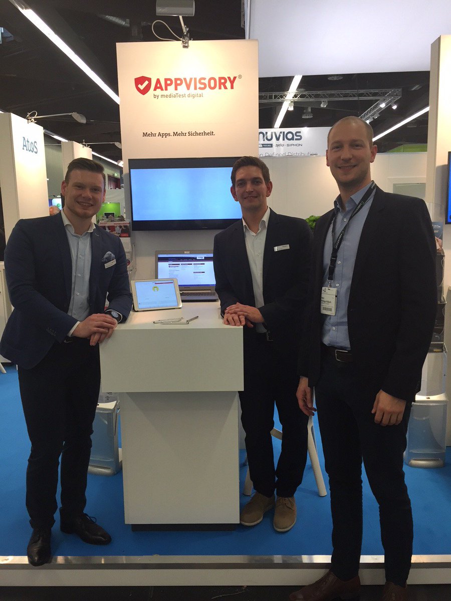 APPVISORYnews's tweet photo. #itsa2017 Tag 2: Besucht uns in Halle 9 Stand 210 #sichereMessengerApps #Datenschutz #Datensicherheit #AppRiskManagement https://t.co/f6MGtQjPD3