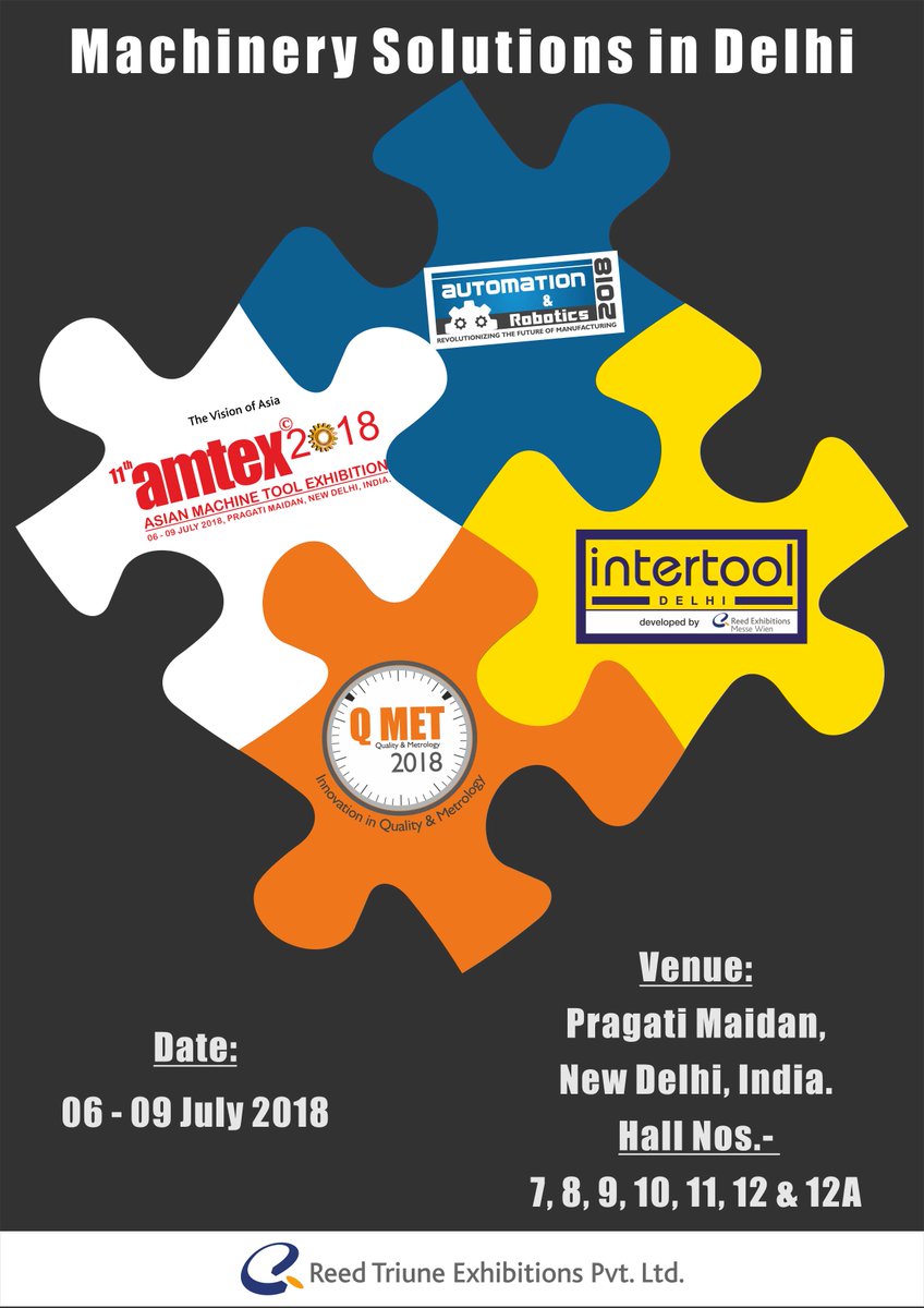 reed_triune's tweet photo. #machinery #solutions on a single #platform Visit: https://t.co/OngujHmyet #amtexdelhi #intertooldelhi #AutomationRobotics2018 #qmet2018 https://t.co/eFgIYYOerJ