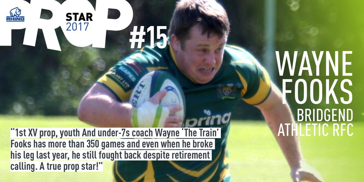 Rhino_Sport's tweet photo. Today's #PropStar nominee Wayne 'The 🚆' Fooks of @BridgendAth - get your prop nominated here 👉https://t.co/u1IWEfwHEr https://t.co/6oDBWHPf6y
