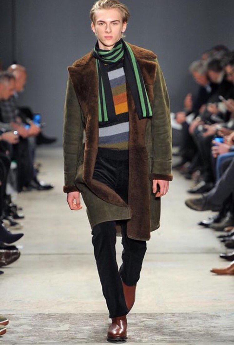 Olive green is the color of the day. <a href="/ToddSnyderNY/">Todd Snyder</a> blends colors in harmony w this look #mensfashion
