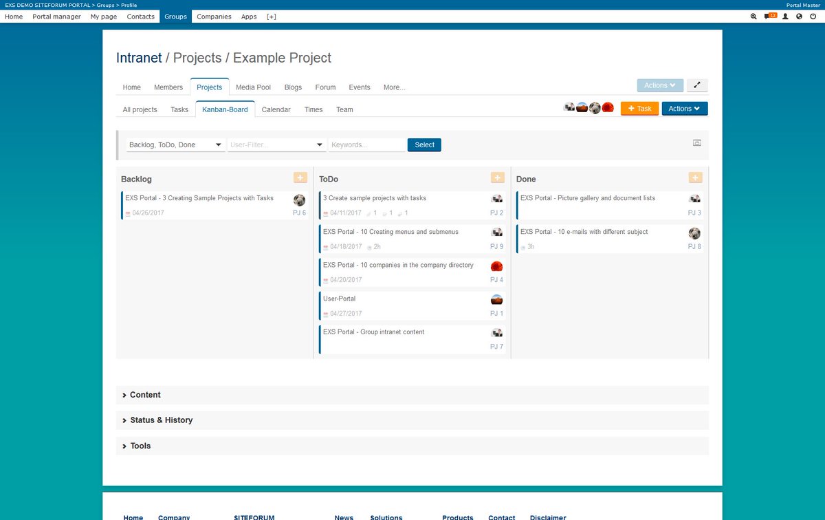 siteforum_de's tweet photo. #SITEFORUM #BusinessCloud a configurable multifunctional #portal  includes a new perfect #ProjectManagement to smart up your business https://t.co/Um90UG1fVq